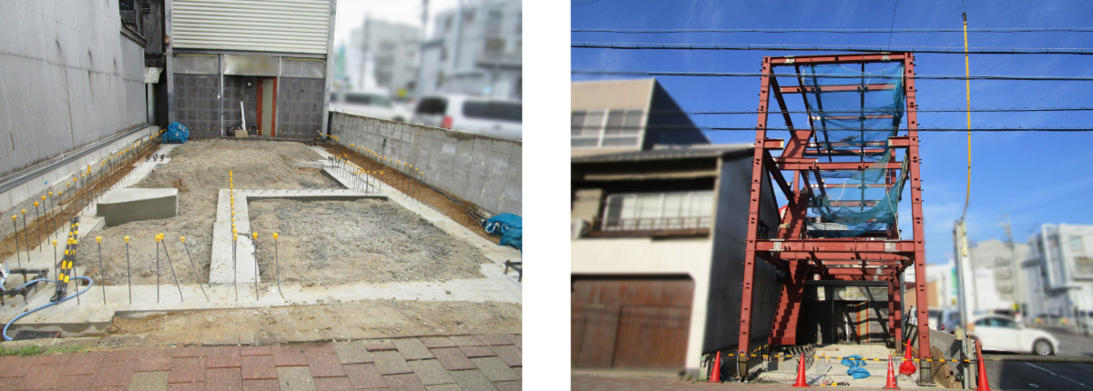 鉄骨構造を活かした狭小地対応