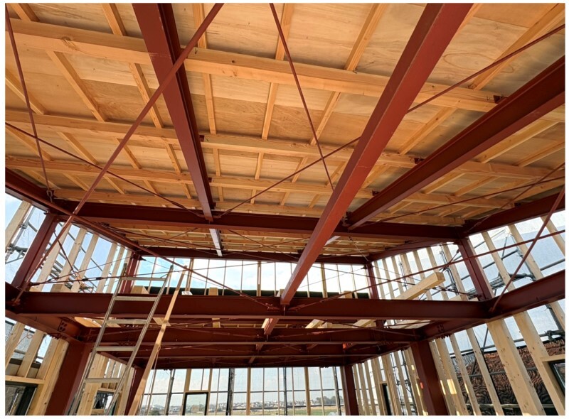 鉄骨工事完了後大工工事